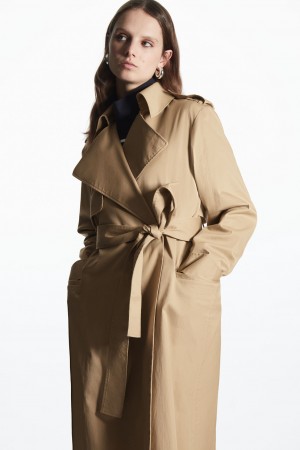 Abrigos COS Belted Trench Mujer Beige España Rebajas 391FBRZHC