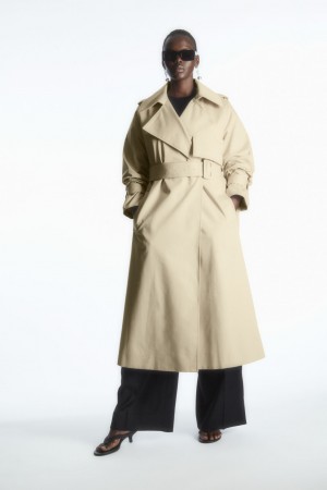 Abrigos COS Classiced Trench Mujer Beige España Rebajas 417FPZHDL