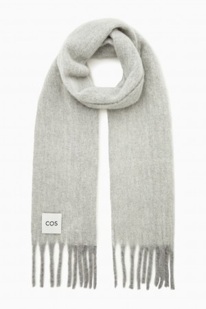 Bufanda COS Oversized Alpaca-Blend Hombre Gris Claro España Rebajas 739YDKTNJ