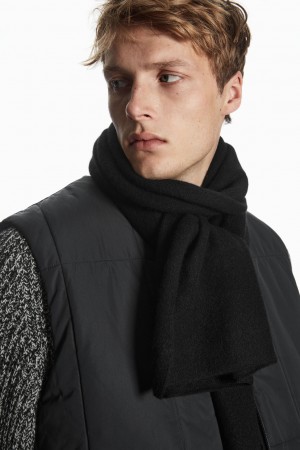 Bufanda COS Pure Cashmere Hombre Negras España Rebajas 023ENBKJZ