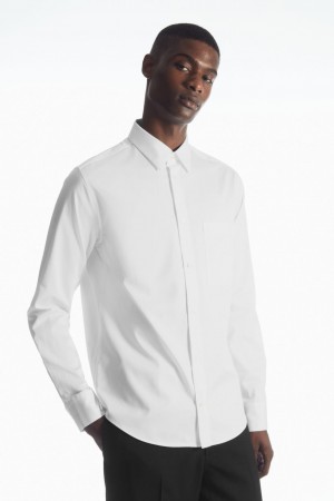 Camisas COS Patch-Pocket Regular Hombre Blancas España Rebajas 849EJOGDB