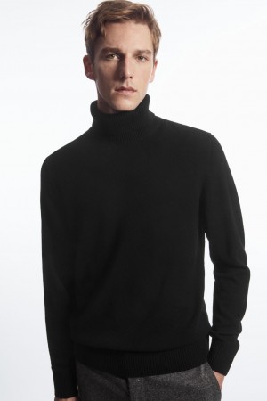 Suéteres COS Lana-Cashmere Turtleneck Hombre Negras España Rebajas 342EYBKUL