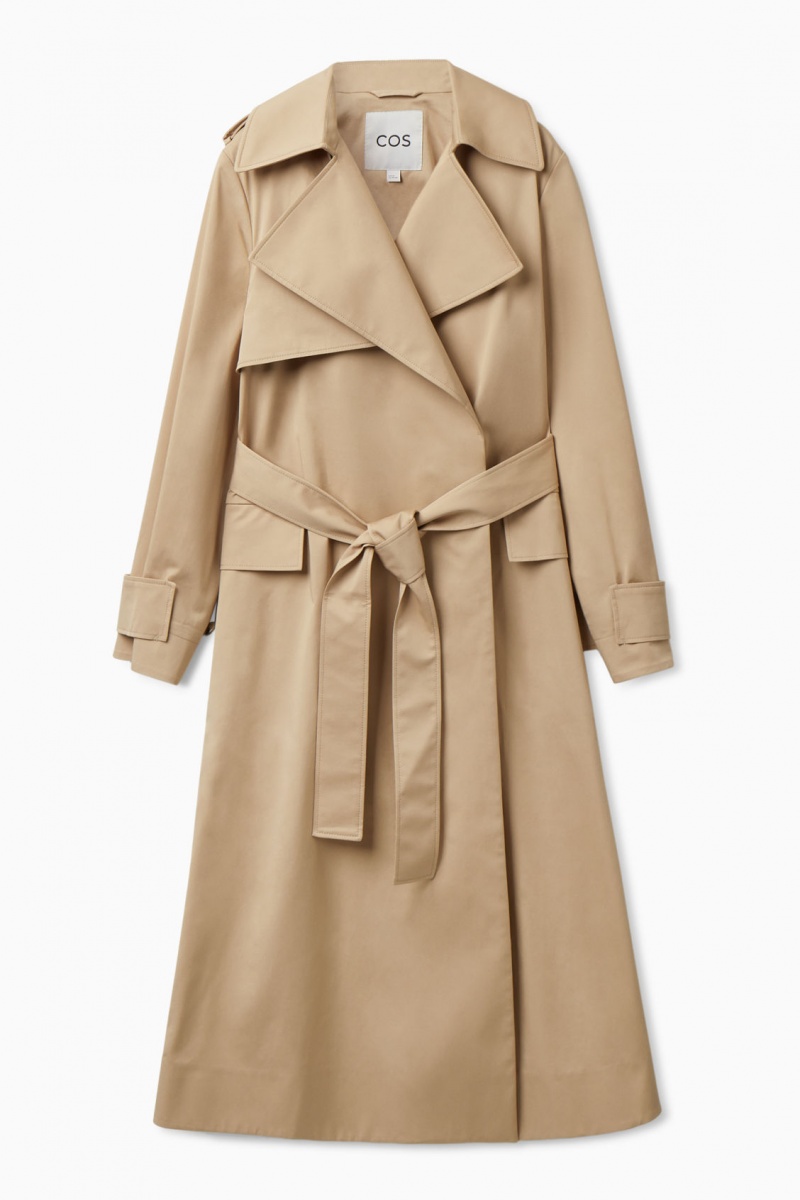 Abrigos COS Belted Trench Mujer Beige España Rebajas 391FBRZHC