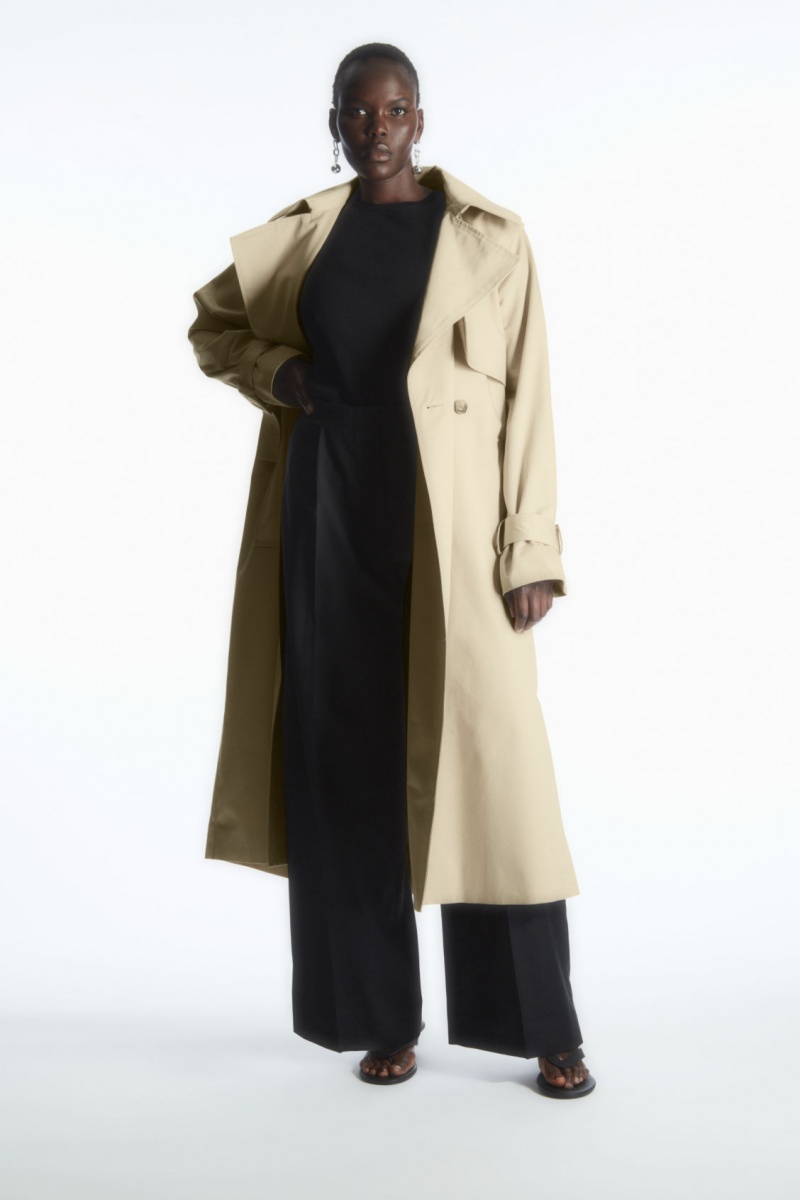 Abrigos COS Classiced Trench Mujer Beige España Rebajas 417FPZHDL