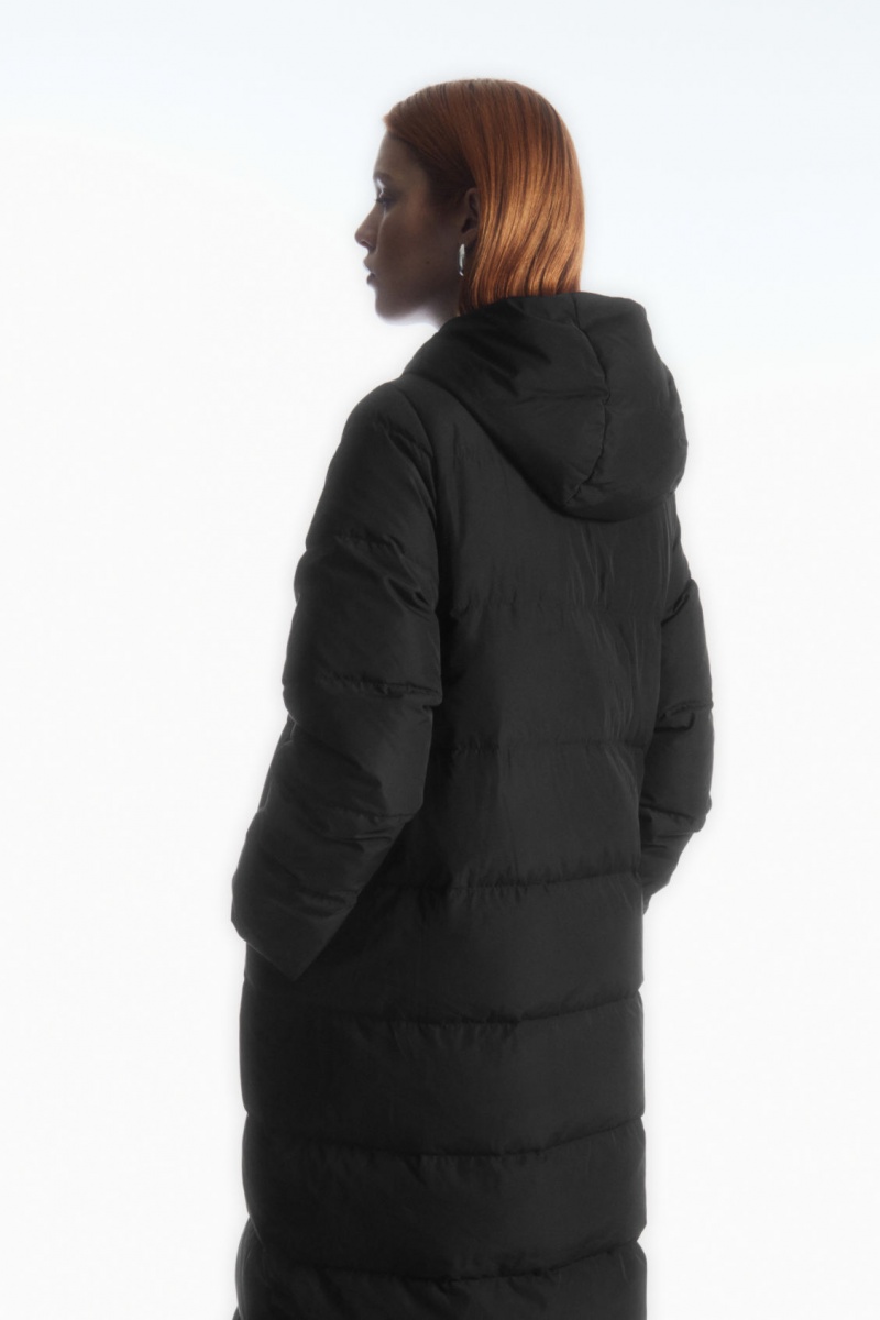 Abrigos COS Recycled-Down Puffer Mujer Negras España Rebajas 087ESWCNI