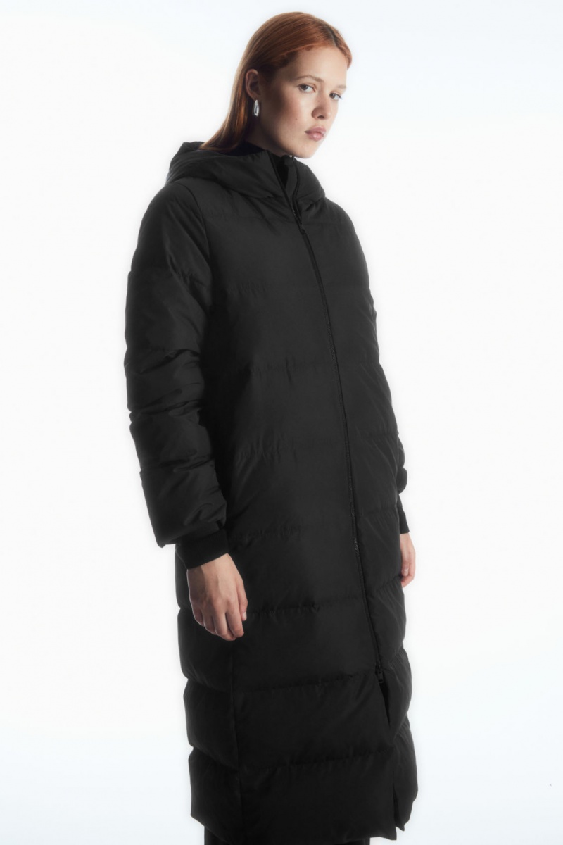 Abrigos COS Recycled-Down Puffer Mujer Negras España Rebajas 087ESWCNI