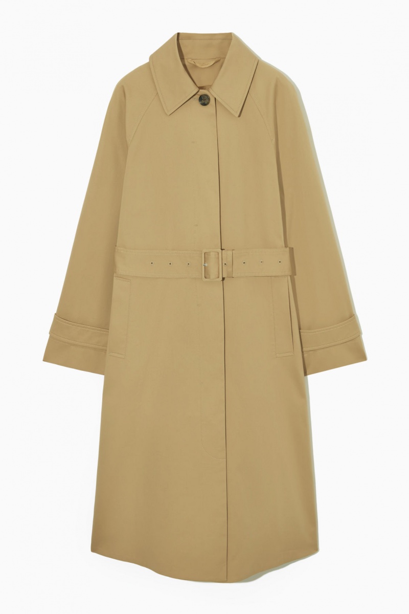 Abrigos COS Regular-Fit Twill Trench Mujer Beige España Rebajas 216NQILDC