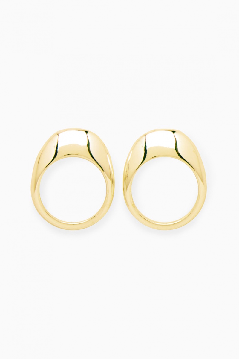 Anillos COS Two-Pack Domed Mujer Doradas España Rebajas 483DVZMBY