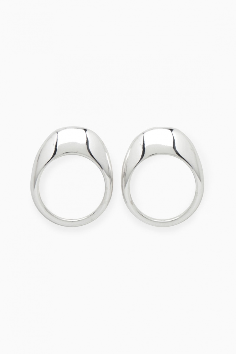 Anillos COS Two-Pack Domed Mujer Plateadas España Rebajas 217CEARVM