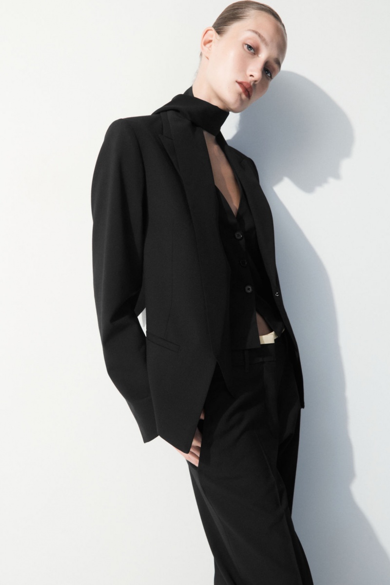 Blazer COS The Deconstructed Mujer Negras España Rebajas 571RSDULY