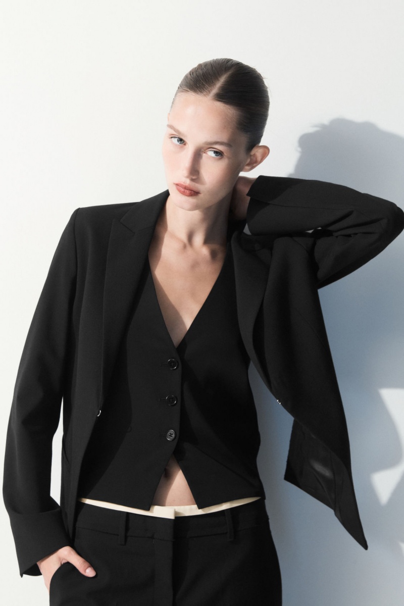 Blazer COS The Deconstructed Mujer Negras España Rebajas 571RSDULY