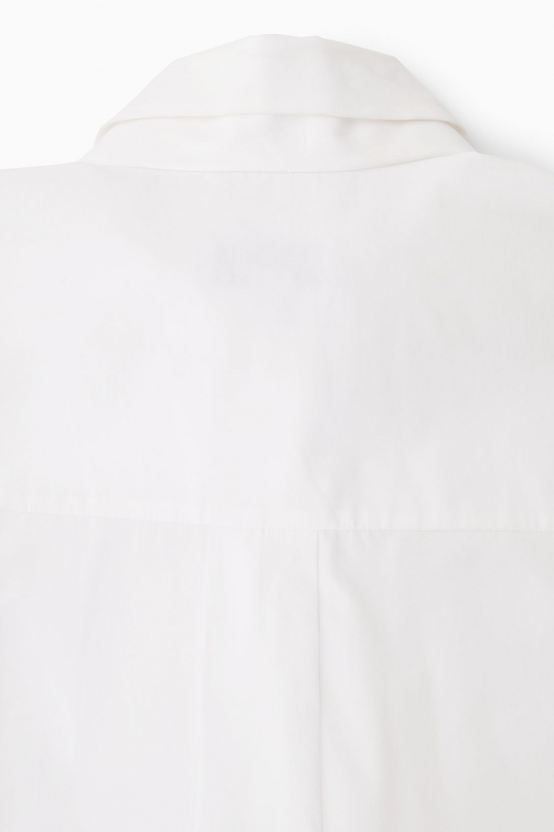 Blusa COS Oversized Bow-Detail Mujer Blancas España Rebajas 350NOYDIT