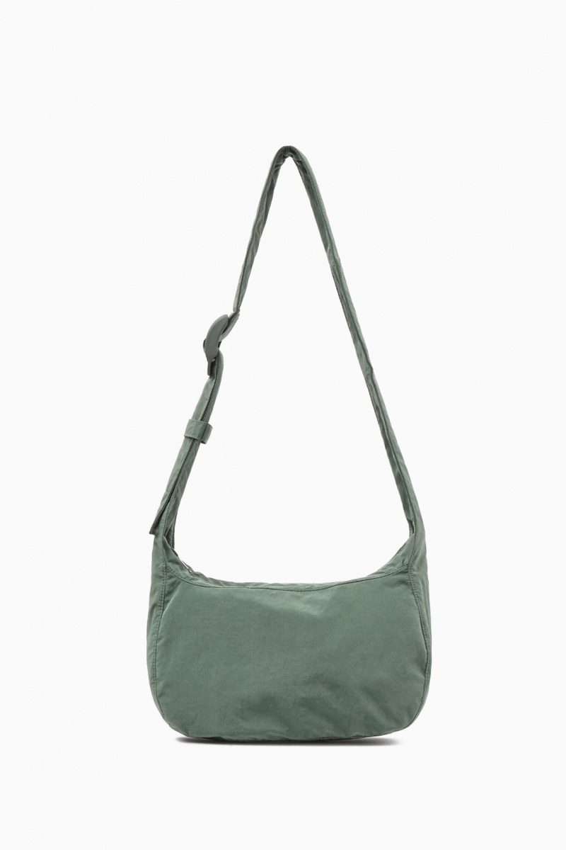 Bolsa Cruzada COS Crossbody Saddle Nylon Hombre Verde Oscuro España Rebajas 675JKOWHZ