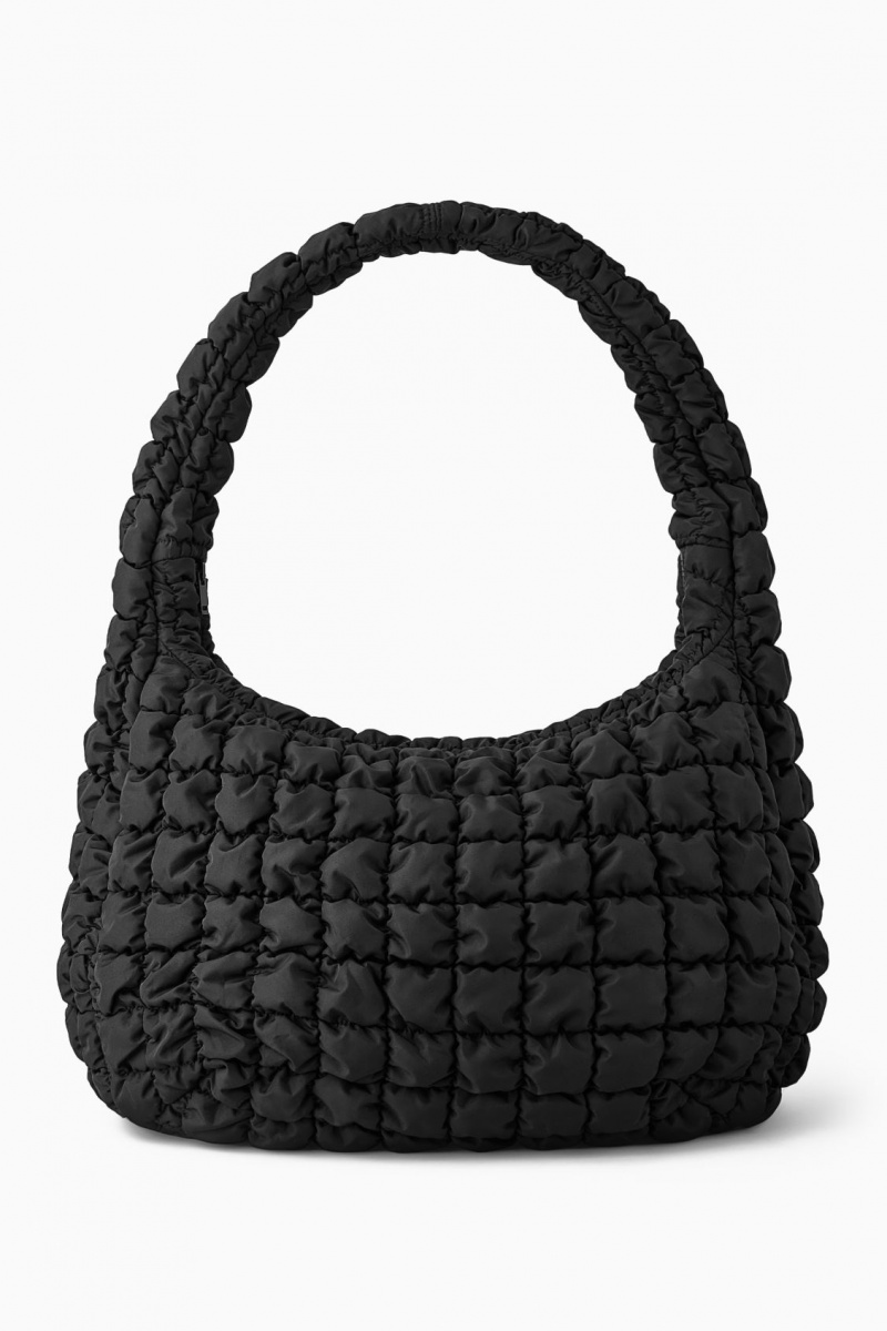 Bolsa Cruzada COS Oversized Acolchado Hombre Negras España Rebajas 185SKFZHI