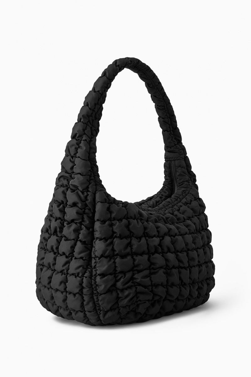 Bolsa Cruzada COS Oversized Acolchado Mujer Negras España Rebajas 607RDQHKT