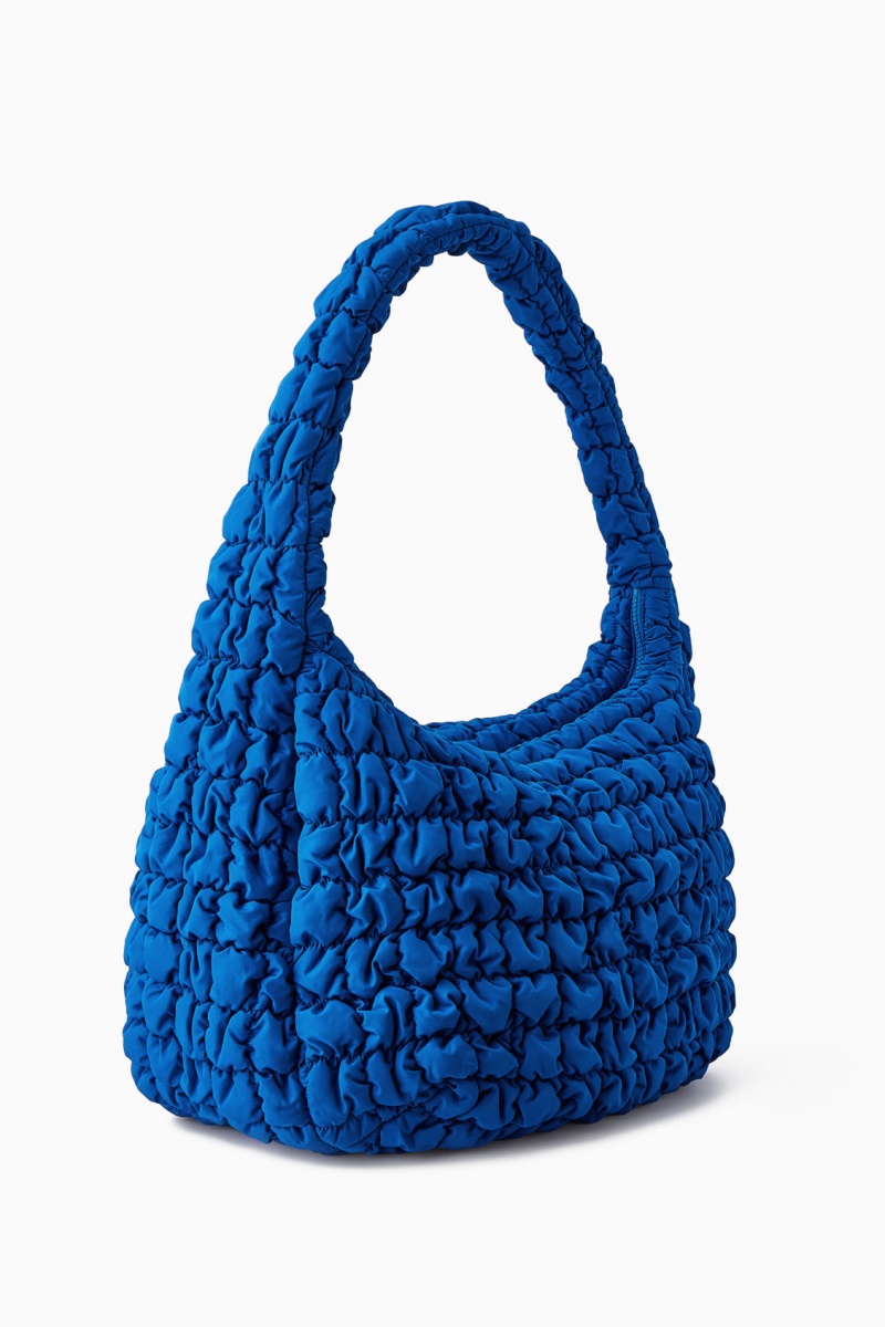 Bolsa Cruzada COS Oversized Acolchado Mujer Azules España Rebajas 814PDAJGQ