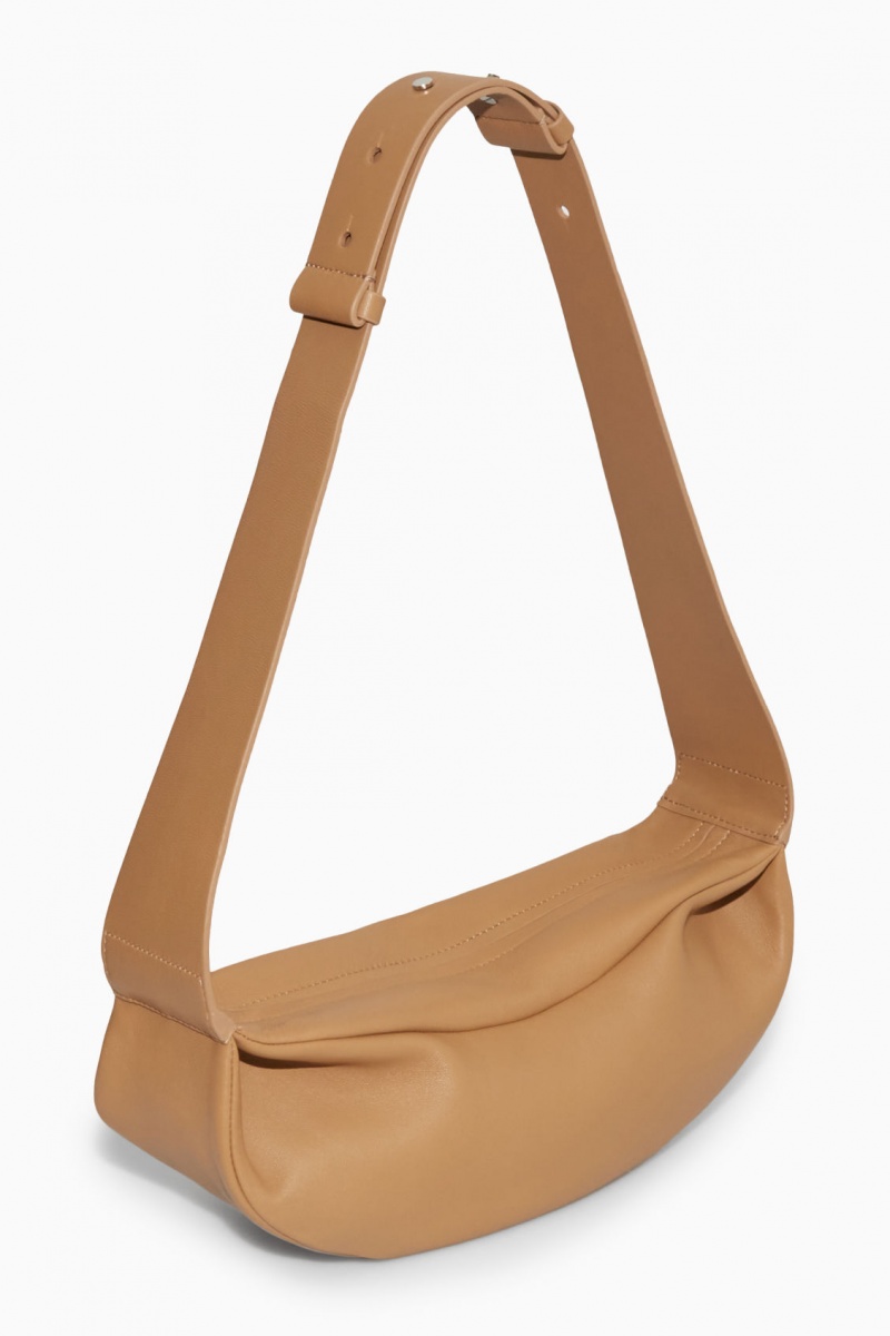 Bolsa Cruzada COS Swing Crossbody Cuero Mujer Beige España Rebajas 047KEZABG