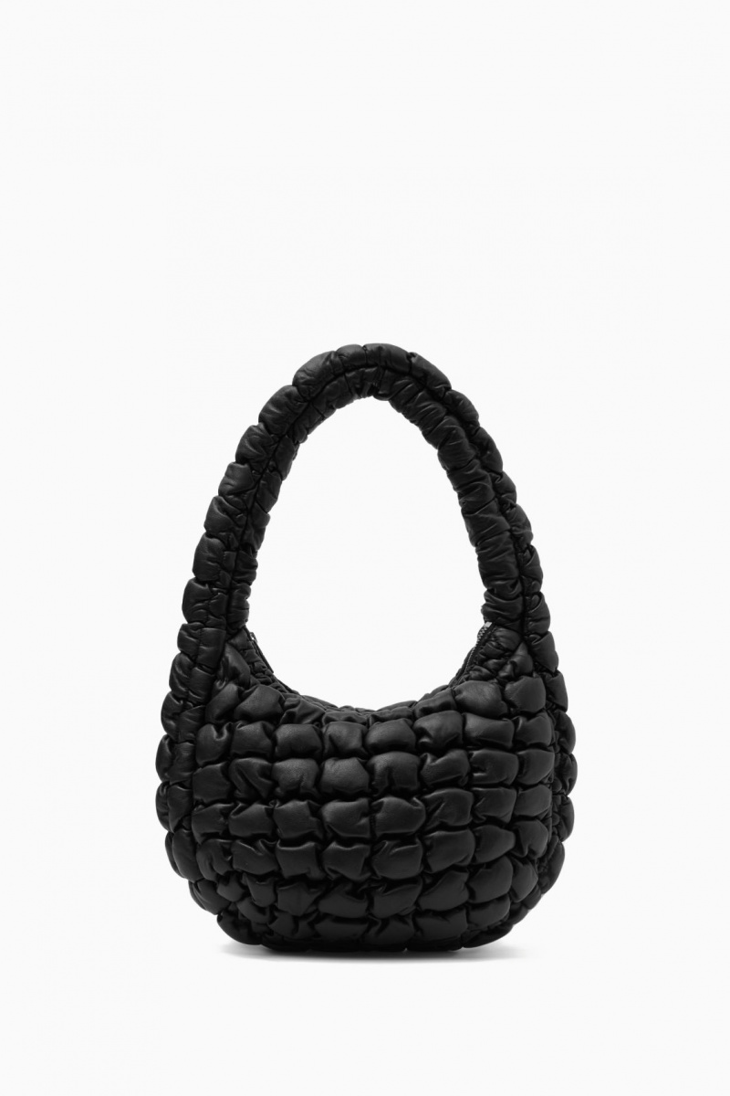 Bolsos Mini COS Acolchado Cuero Mujer Negras España Rebajas 742NGQRXA