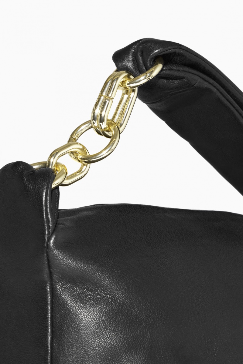 Bolsos Mini COS Micro Cuero Chain Mujer Negras España Rebajas 624OVSTAZ