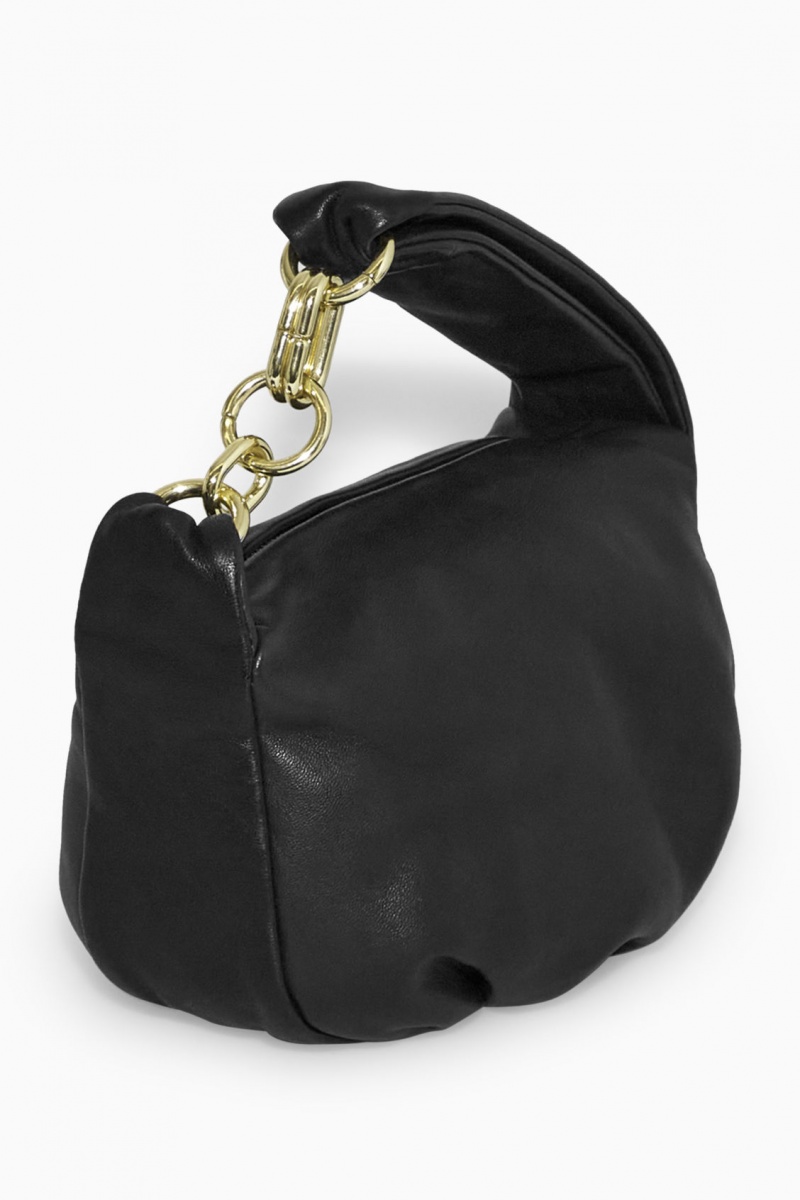 Bolsos Mini COS Micro Cuero Chain Mujer Negras España Rebajas 042JOELHG