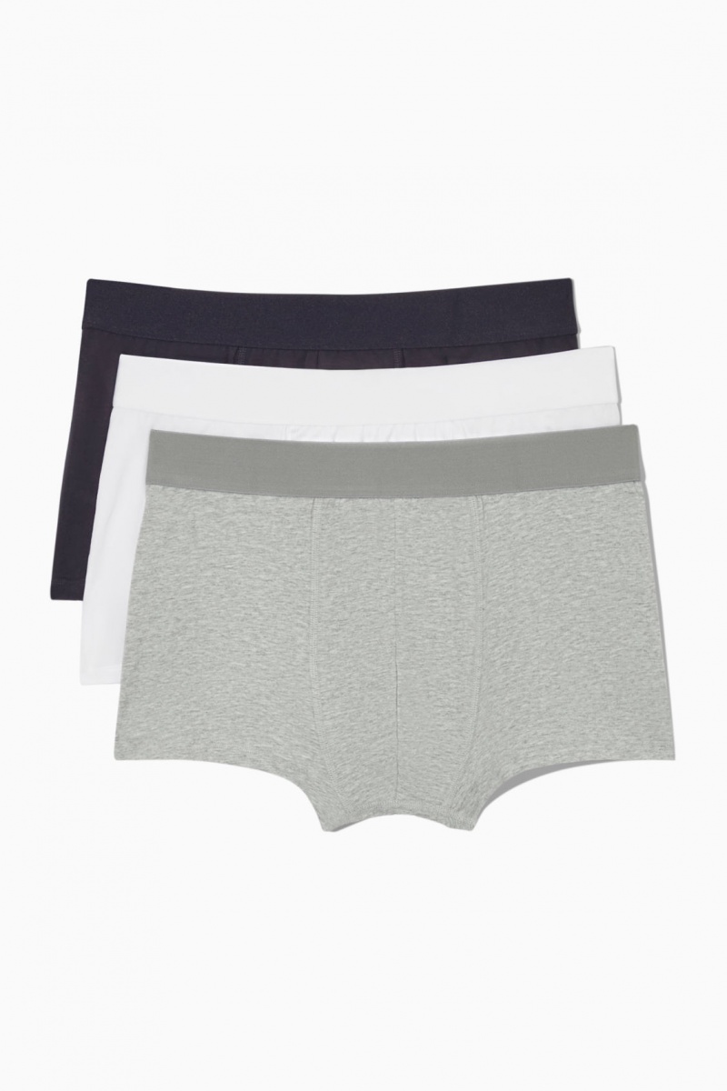 Bragas COS 3-Pack Jersey Boxer Hombre Gris Blancas Negras España Rebajas 526MSYDXH