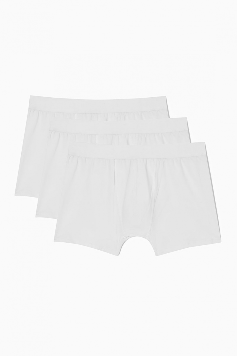 Bragas COS 3-Pack Long Boxer Hombre Blancas España Rebajas 395BEIMQD