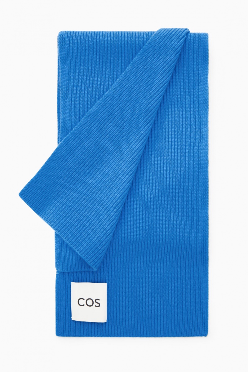 Bufanda COS Cashmere-Blend Hombre Azules Claro España Rebajas 206UCAIOT