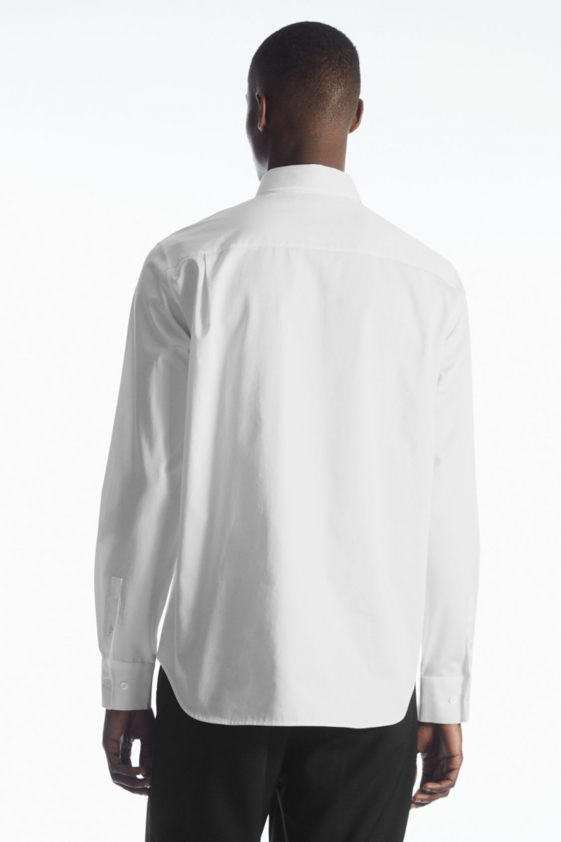 Camisas COS Patch-Pocket Regular Hombre Blancas España Rebajas 849EJOGDB