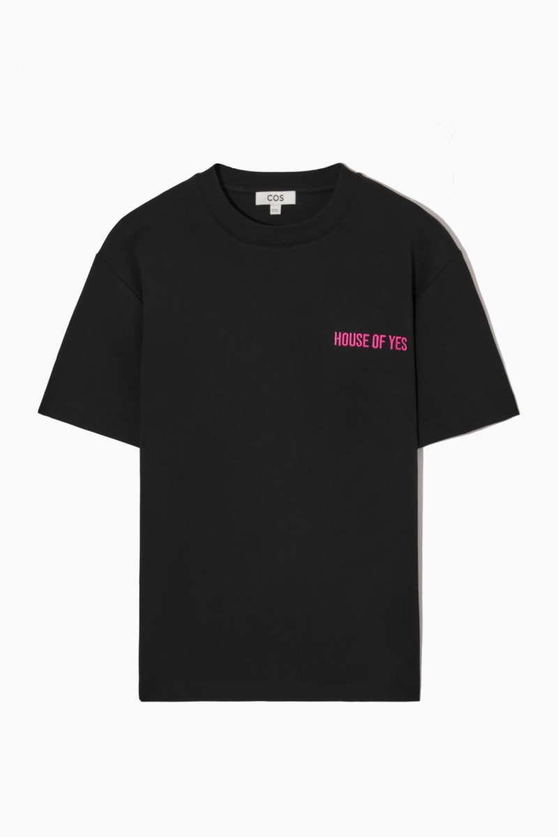 Camiseta COS Pride 2023 Mujer Negras España Rebajas 398HFBYJE