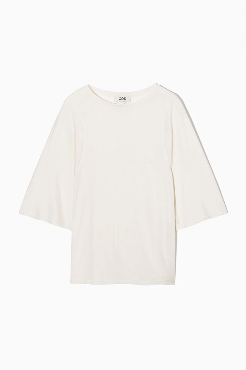 Camiseta COS Pure Mulberry Silk Mujer Blancas España Rebajas 129YZNODR