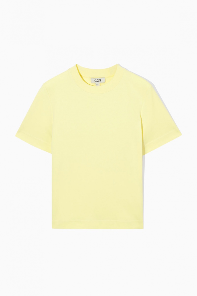 Camiseta COS The Clean Cut Mujer Amarillo España Rebajas 304IDUFXP