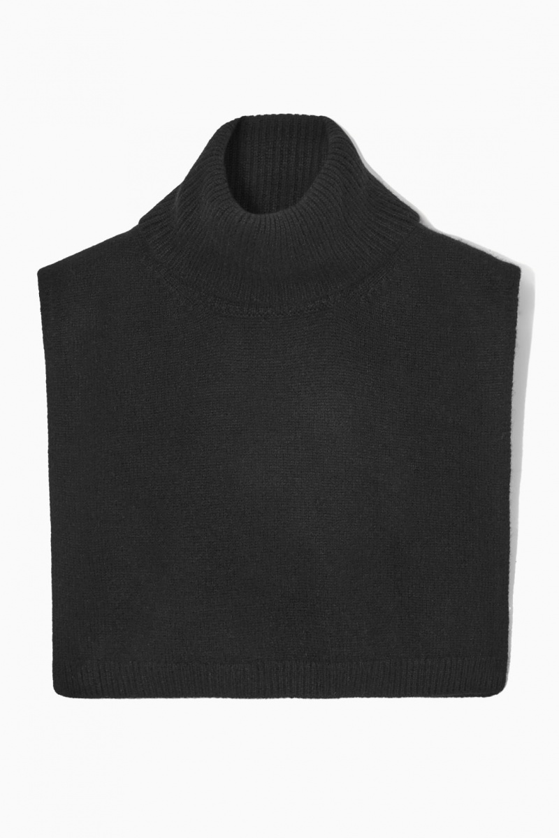 Chaleco COS Open-Side Cashmere-Blend Roll-Neck Tank Mujer Negras España Rebajas 293GCAUXO