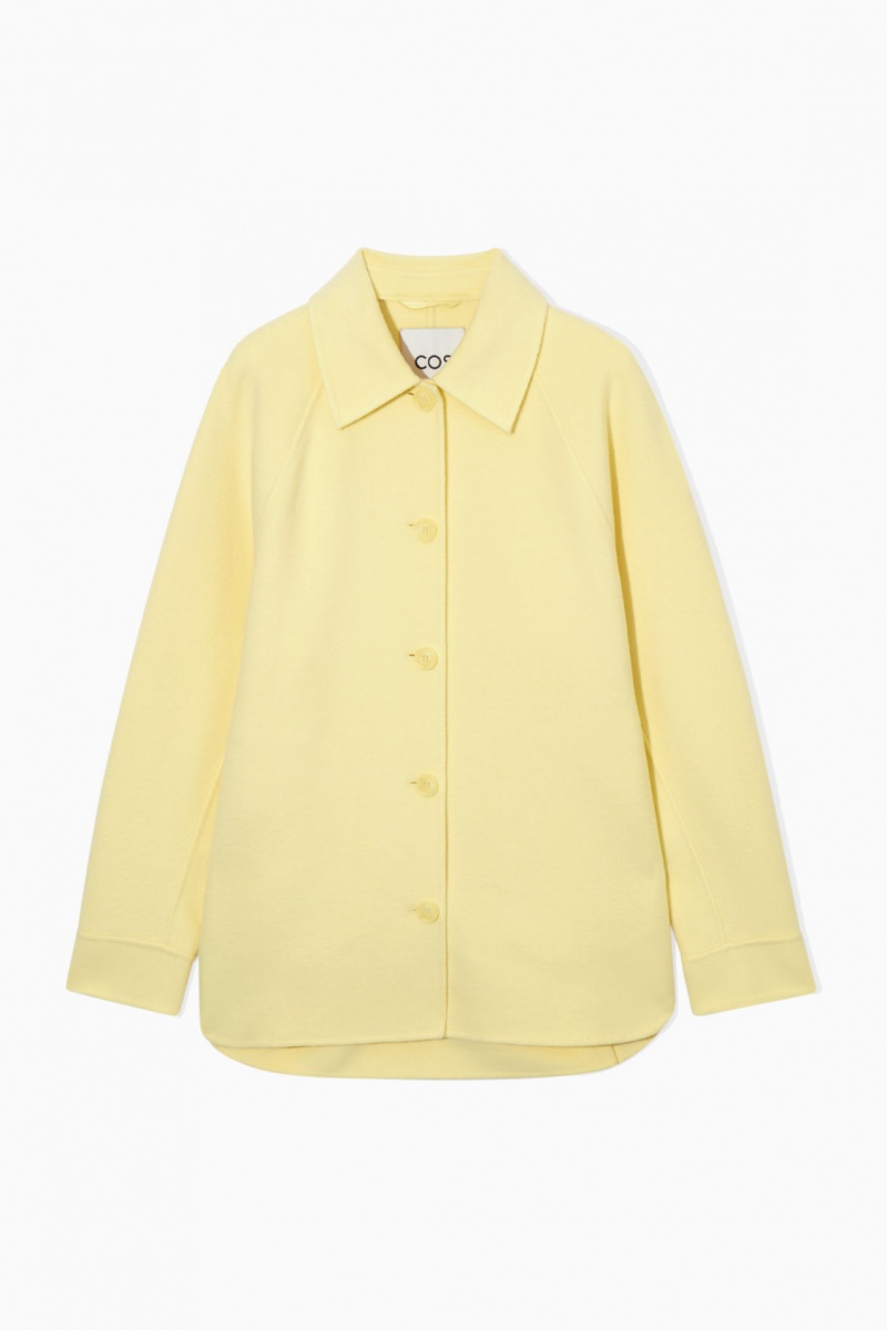 Chaquetas COS Double-Faced Lana Mujer Amarillo España Rebajas 821SQWNUJ