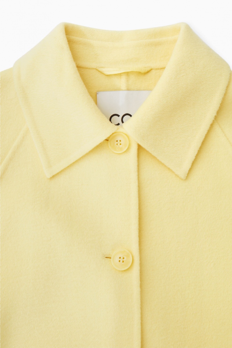 Chaquetas COS Double-Faced Lana Mujer Amarillo España Rebajas 821SQWNUJ