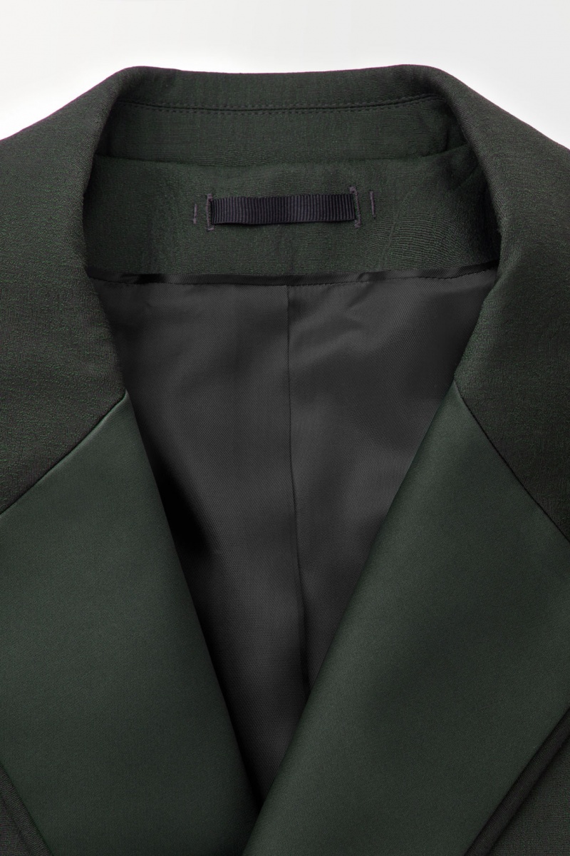 Chaquetas COS The Double-Breasted Lana Tuxedo Hombre Verde Oscuro España Rebajas 793EPFCKO