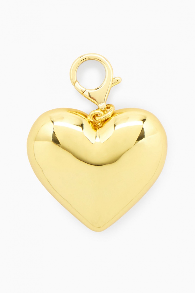 Collar COS Heart Pendant Charm Mujer Doradas España Rebajas 298GFVWQI