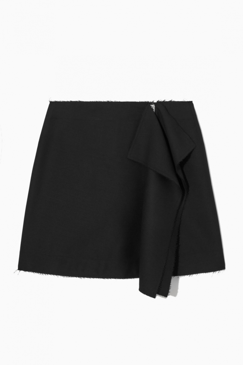 Falda COS Low-Rise Deconstructed Mini Mujer Negras España Rebajas 974MNIHZY