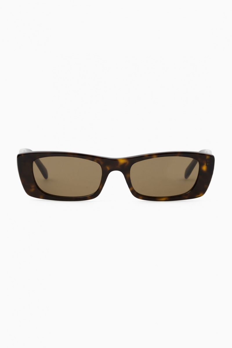 Gafas de Sol COS Narrow Cat-Eye Mujer Marrones España Rebajas 184WEJZKD