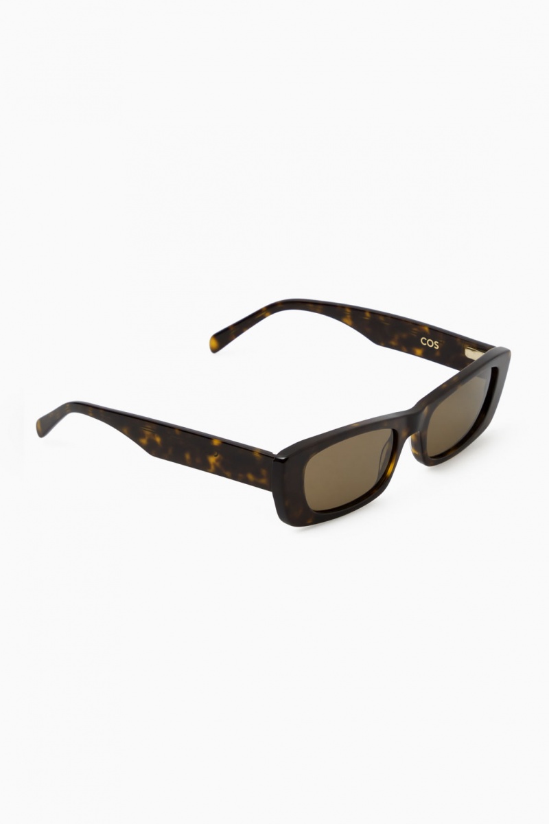 Gafas de Sol COS Narrow Cat-Eye Mujer Marrones España Rebajas 184WEJZKD