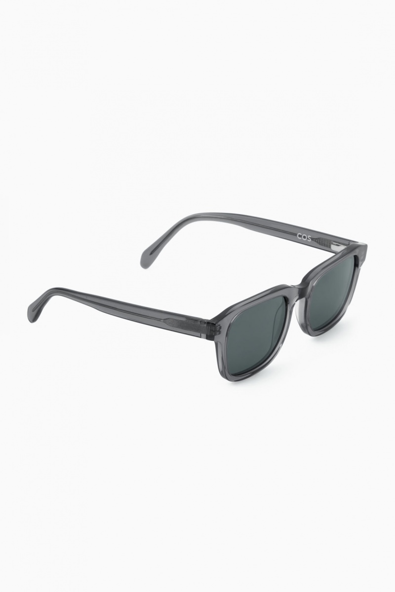 Gafas de Sol COS Square-Frame Acetate Hombre Gris España Rebajas 623YCTUJE