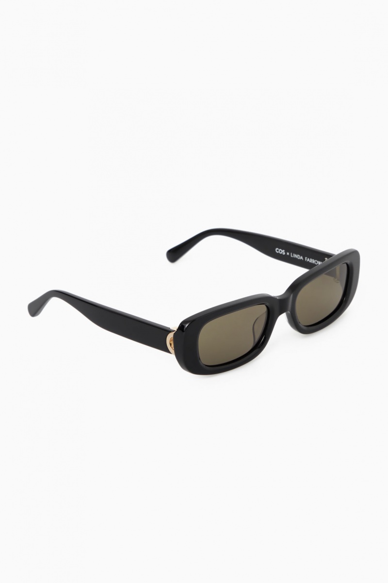 Gafas de Sol COS The Rectangle Acetate Mujer Negras España Rebajas 936YSQMKD