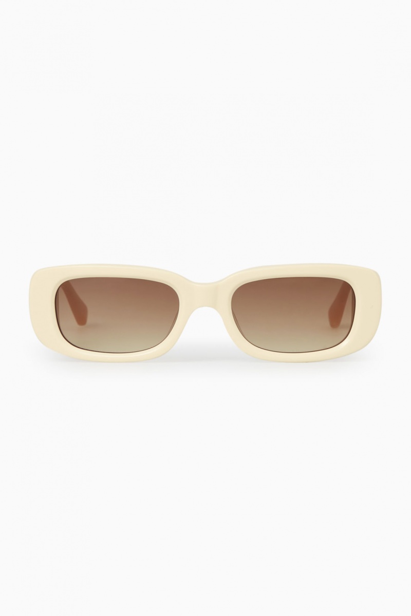 Gafas de Sol COS The Rectangle Acetate Mujer Creme Rosas España Rebajas 783LEAHCJ