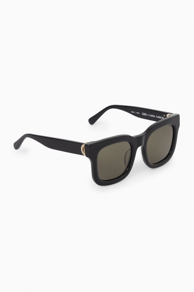 Gafas de Sol COS The Square Acetate Mujer Negras España Rebajas 980DKCOXN