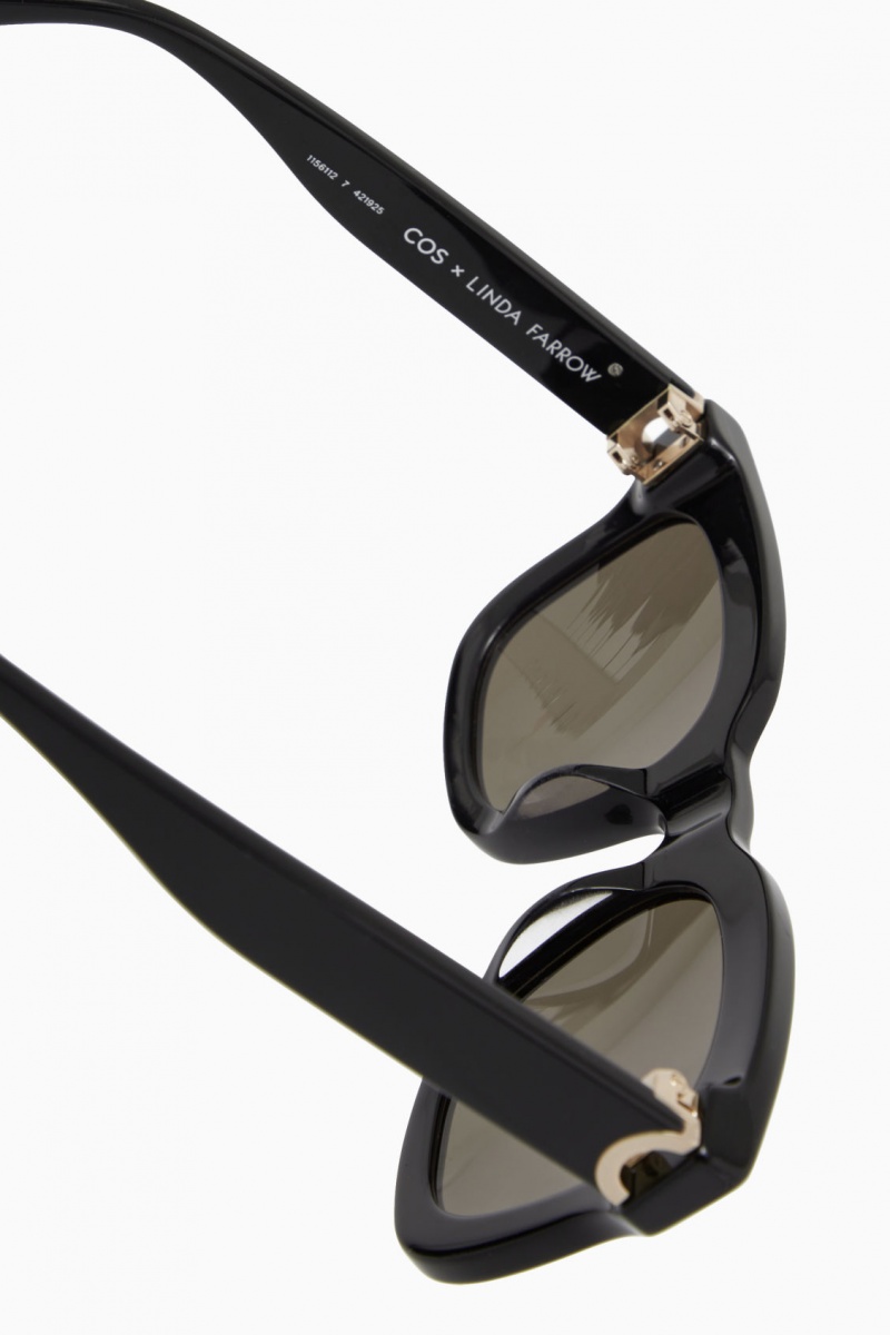 Gafas de Sol COS The Square Acetate Mujer Negras España Rebajas 980DKCOXN