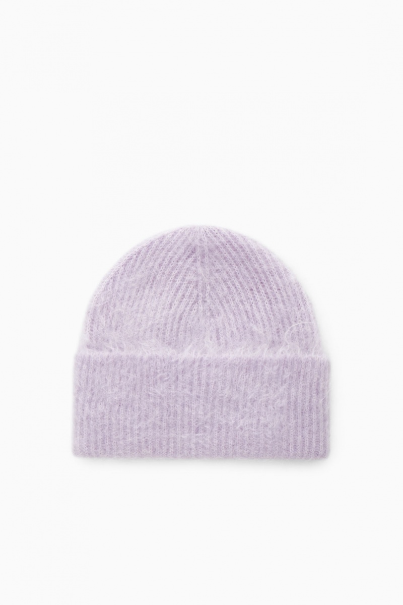 Gorro COS Acanalado Mohair Mujer Moradas España Rebajas 289BSFKHU