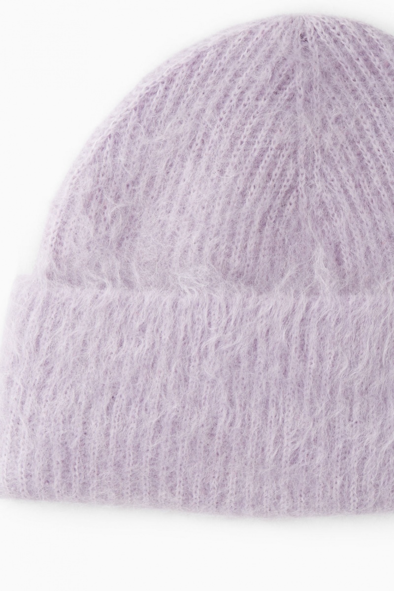 Gorro COS Acanalado Mohair Mujer Moradas España Rebajas 289BSFKHU