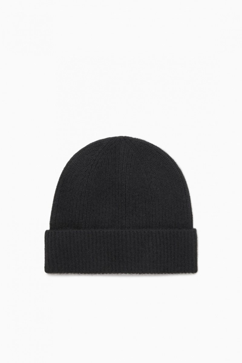 Gorro COS Cashmere-Blend Hombre Negras España Rebajas 078ZCEMHP