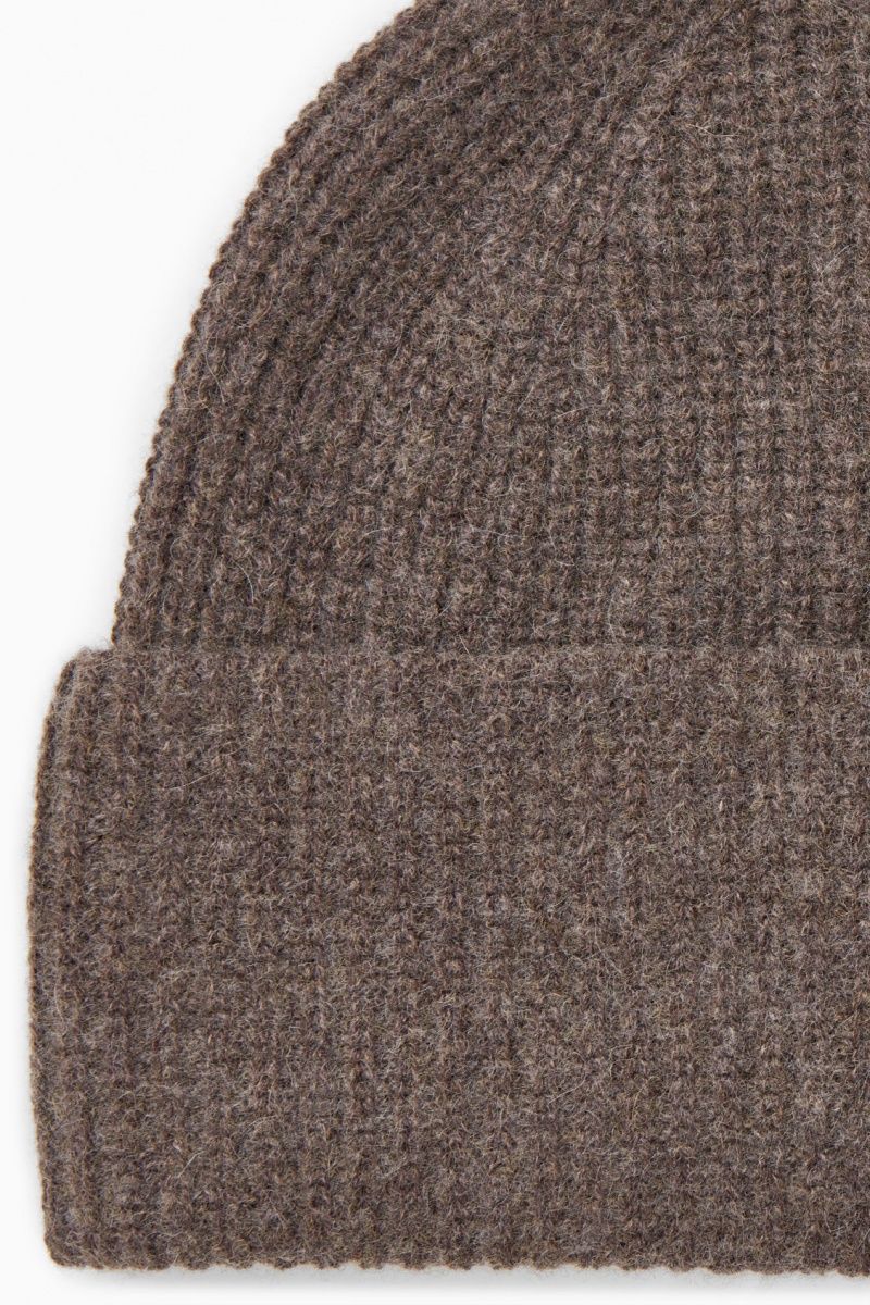 Gorro COS Cashmere-Blend Mujer Marrones Oscuro España Rebajas 481CDGYTQ