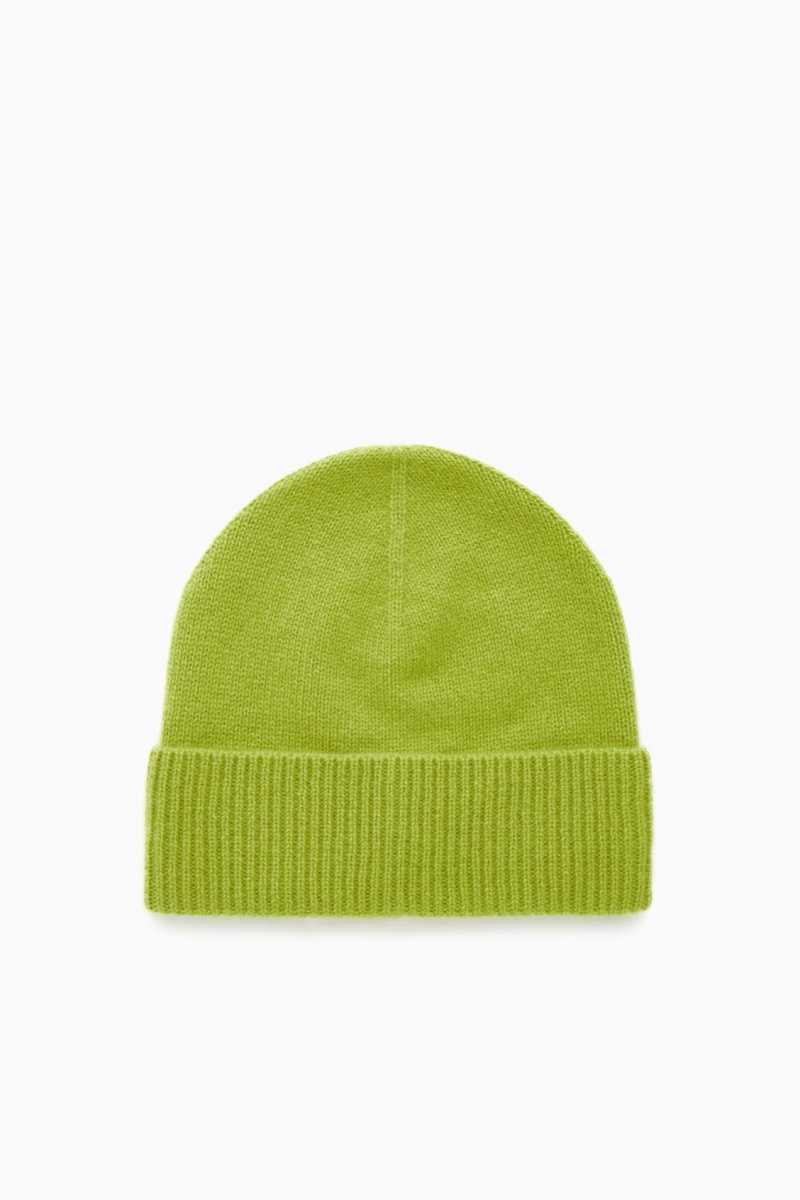 Gorro COS Pure Cashmere Mujer Verde España Rebajas 706EKDTXZ