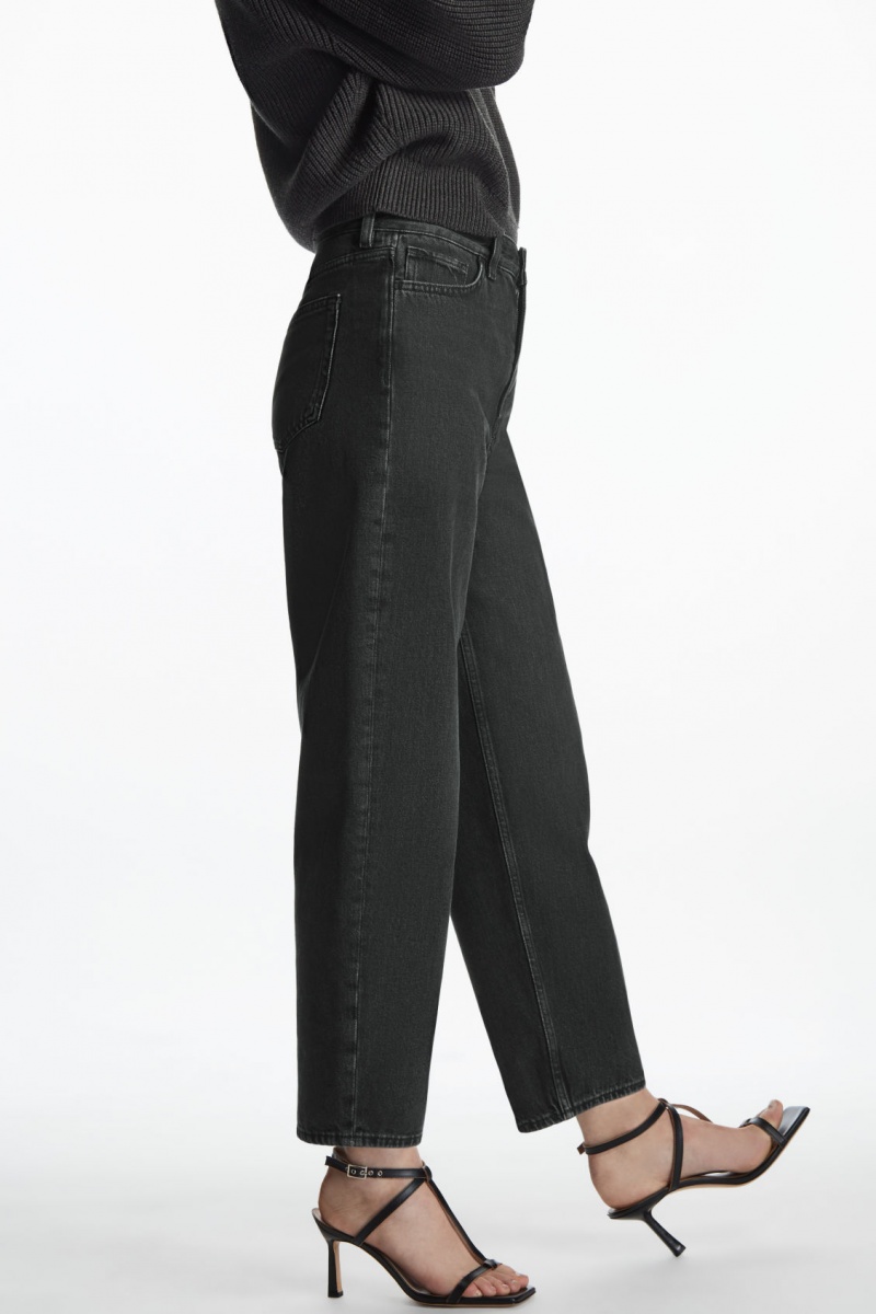 Jeans COS Arch Tapered Mujer Negras España Rebajas 318FLKEVJ